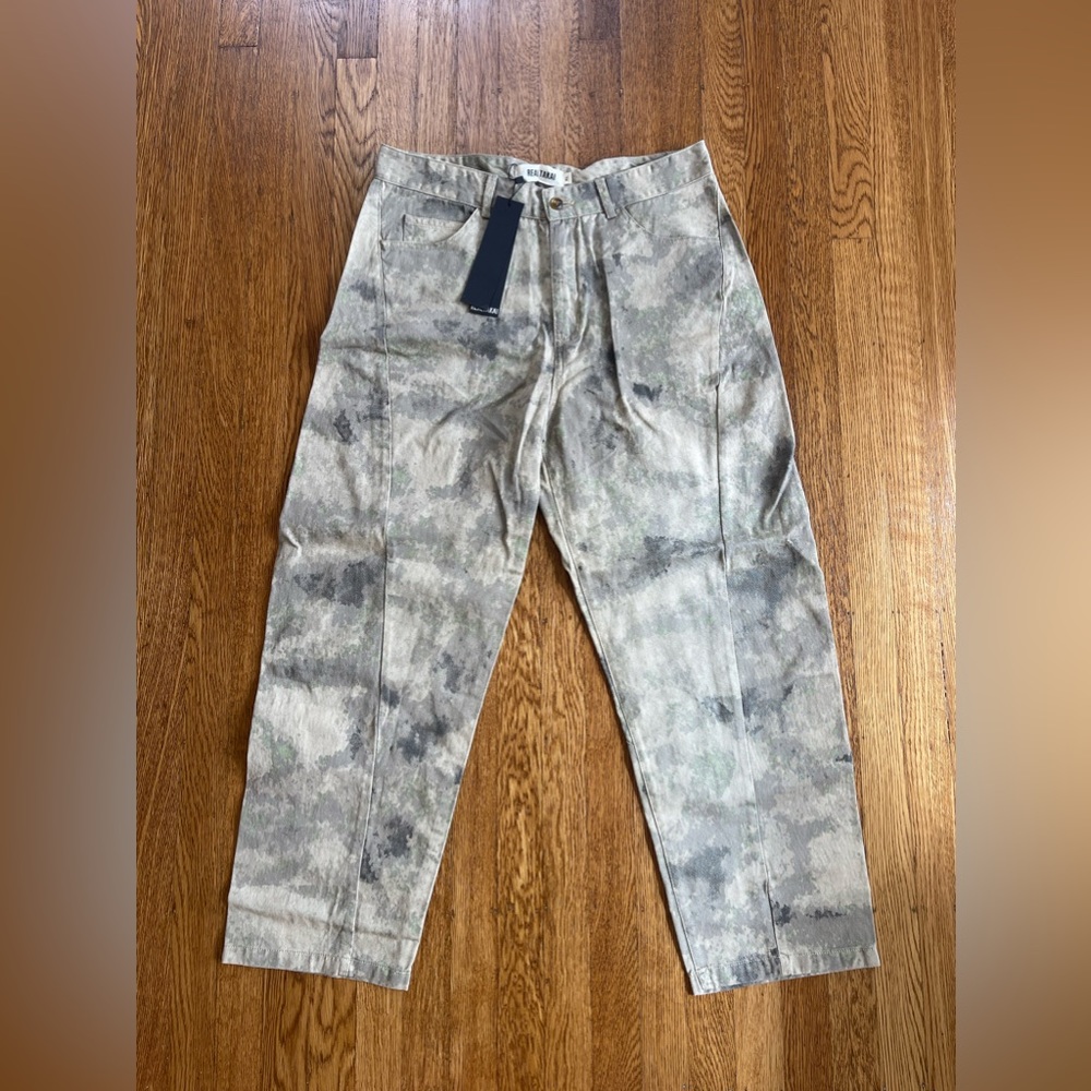 REALTAKAI CAMO WIDE STRAIGHT JEANS